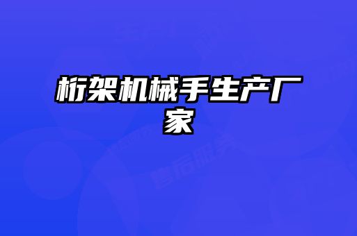 桁架機械手生產廠家