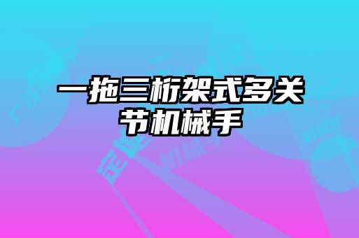 一拖三桁架式多關(guān)節(jié)機械手