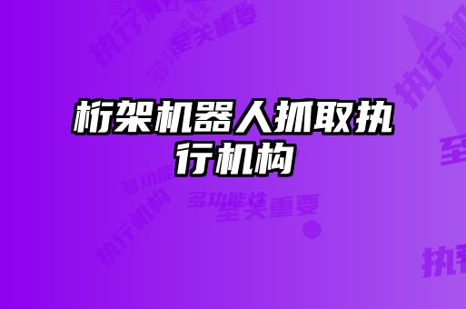 桁架機器人抓取執(zhí)行機構