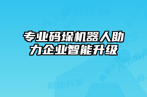 專業(yè)碼垛機器人助力企業(yè)智能升級