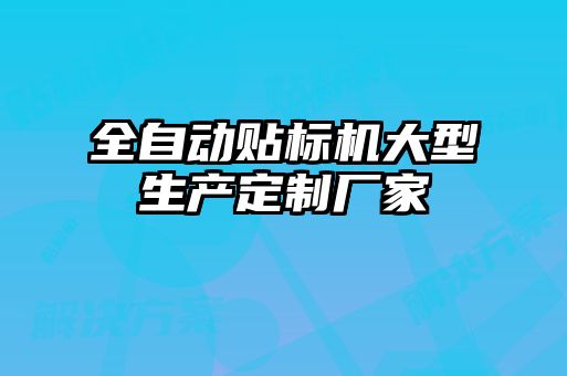 全自動貼標機大型生產(chǎn)定制廠家