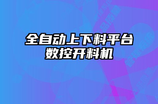 全自動上下料平臺數(shù)控開料機