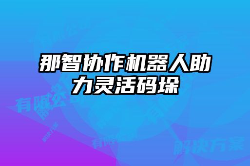 那智協(xié)作機器人助力靈活碼垛