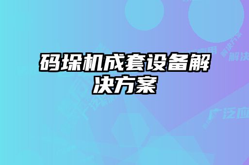 碼垛機成套設(shè)備解決方案