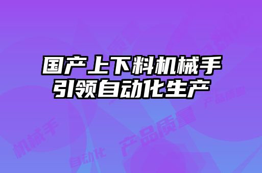 國產(chǎn)上下料機械手引領(lǐng)自動化生產(chǎn)