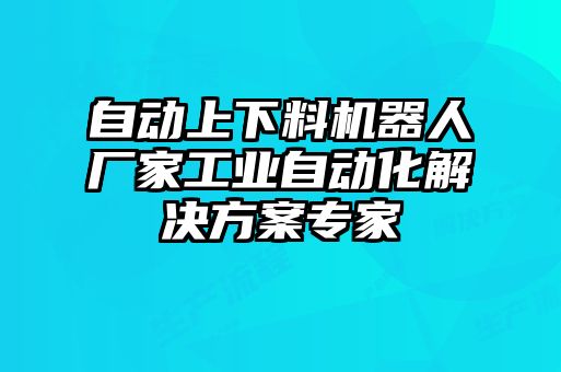 自動上下料機器人廠家工業(yè)自動化解決方案專家