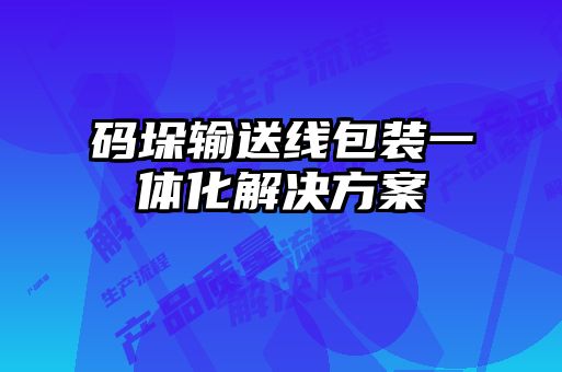 碼垛輸送線包裝一體化解決方案