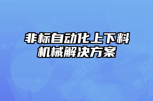 非標(biāo)自動(dòng)化上下料機(jī)械解決方案