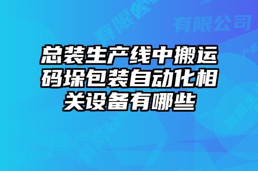 總裝生產(chǎn)線中搬運碼垛包裝自動化相關(guān)設(shè)備有哪些