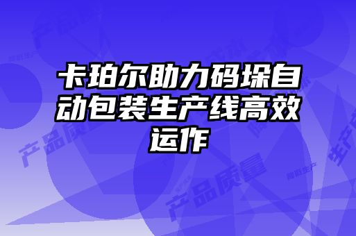 卡珀?duì)栔Υa垛自動(dòng)包裝生產(chǎn)線高效運(yùn)作