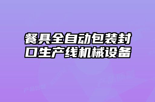 餐具全自動包裝封口生產(chǎn)線機(jī)械設(shè)備