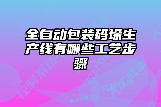 全自動包裝碼垛生產(chǎn)線有哪些工藝步驟