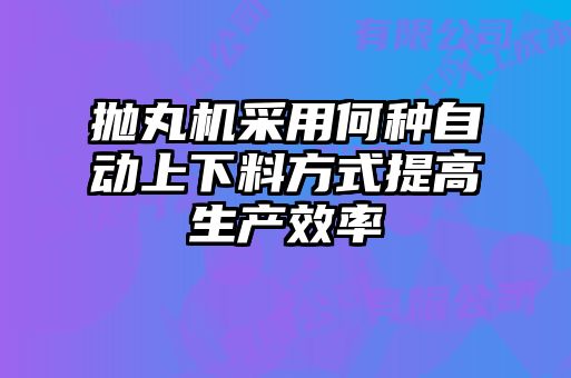 拋丸機采用何種自動上下料方式提高生產(chǎn)效率